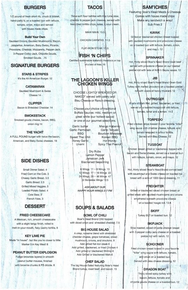 The Scenic Lagoon Saloon Menu image 2