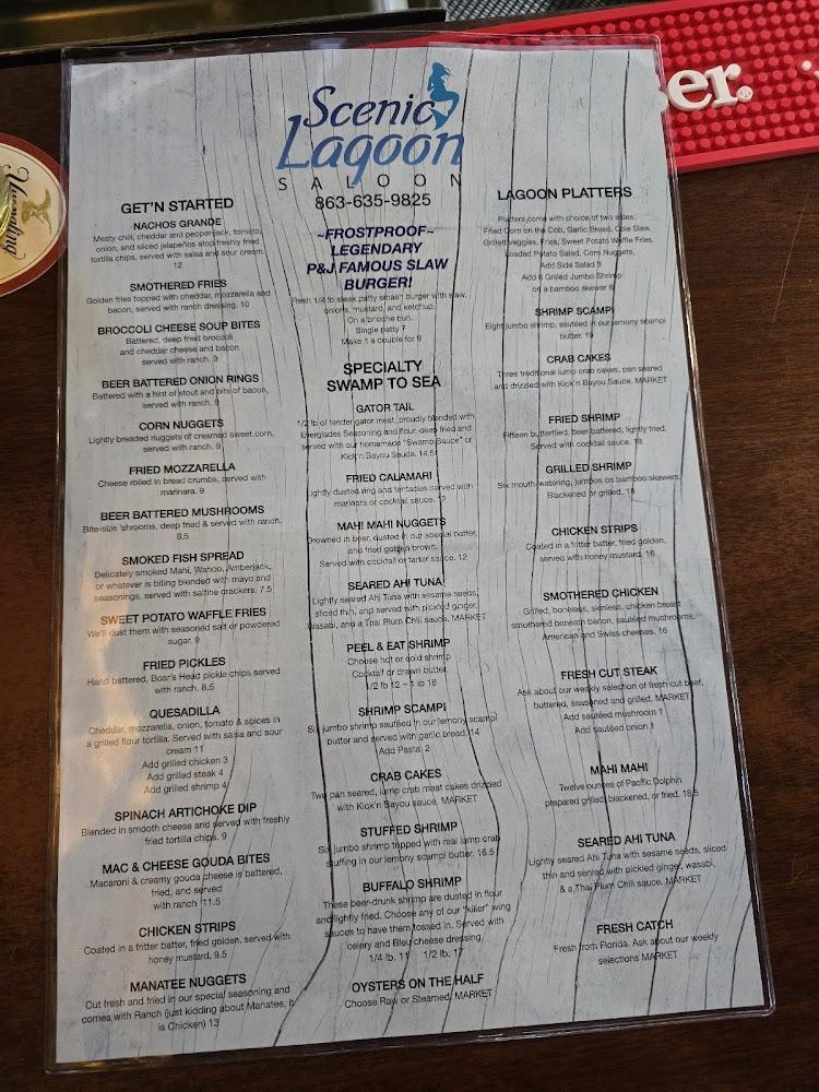 The Scenic Lagoon Saloon Menu image 3