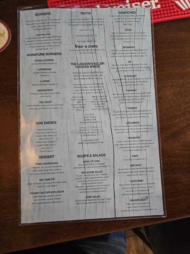 The Scenic Lagoon Saloon Menu image 4